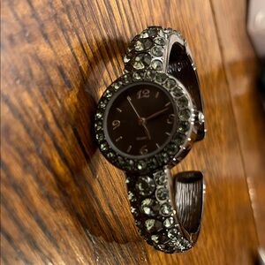 Glamorous Black Crystal Women's Watch